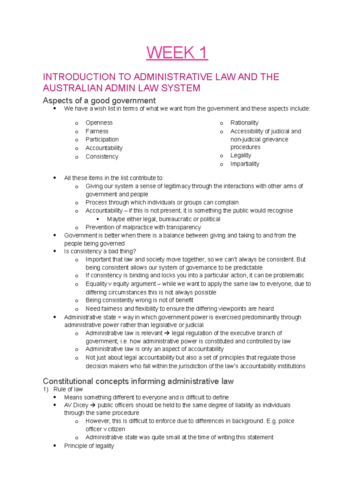 Week 1 Seminar - Lecture notes 1,2 - WEEK 1 INTRODUCTION TO ...