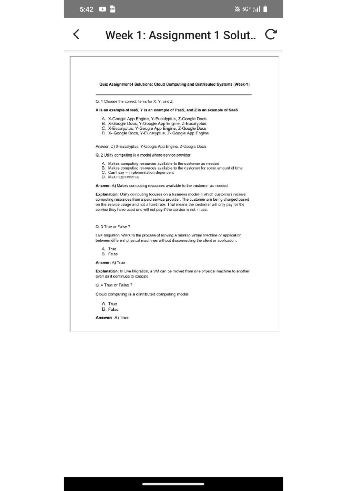 Cloud Computing and Distributed Systems: Assignments 1-4 Solutions ...