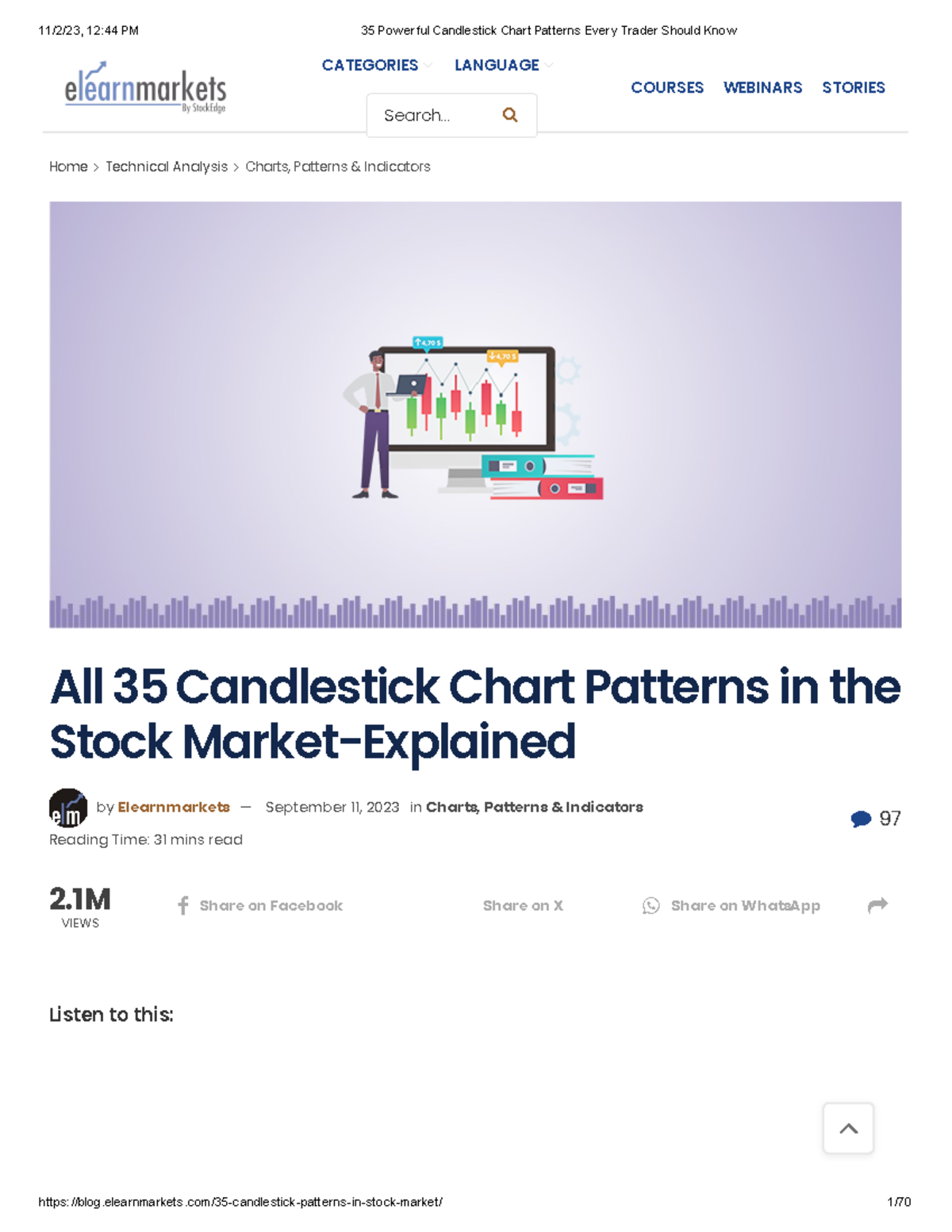 35 Powerful Candlestick Chart Patterns Every Trader Should Know - Home ...