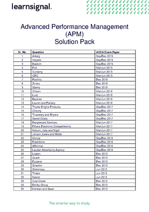 Acca-apm-tools - APM Study Notes - ACCA APM Strategic Management Tools ...