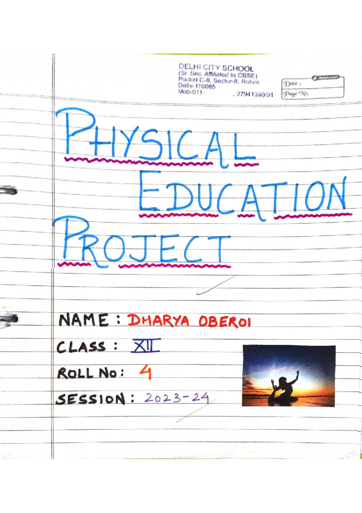 PE Practical File: Brockport Physical Fitness Test (Class XII) - Studocu