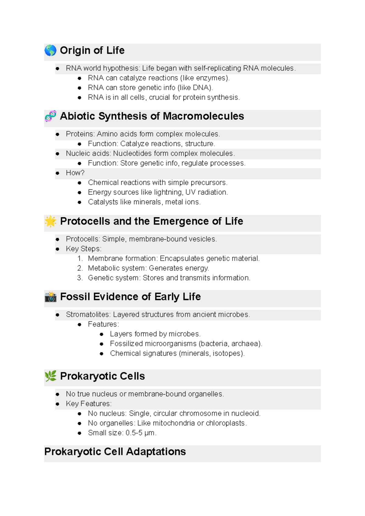 Chapter 24: The origin of life and prokaryotic diversity - Studocu