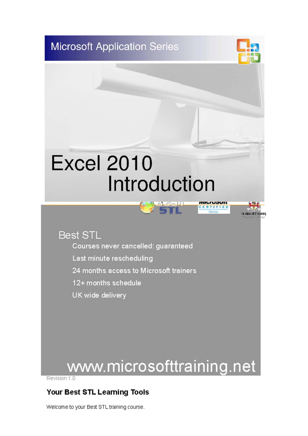 Excel - Best STL Training Course Overview and Resources - Studocu