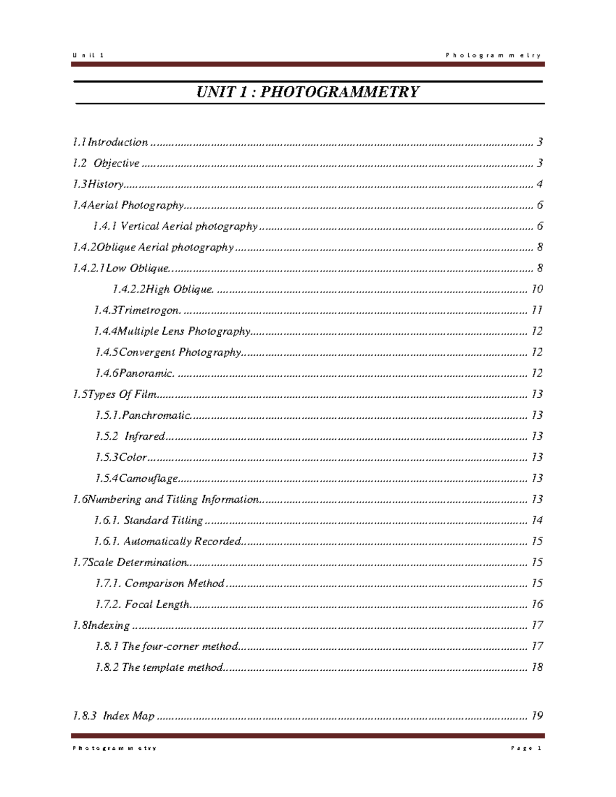 MGIS-06 Final Exam Notes on Aerial Photography and Photogrammetry - Studocu