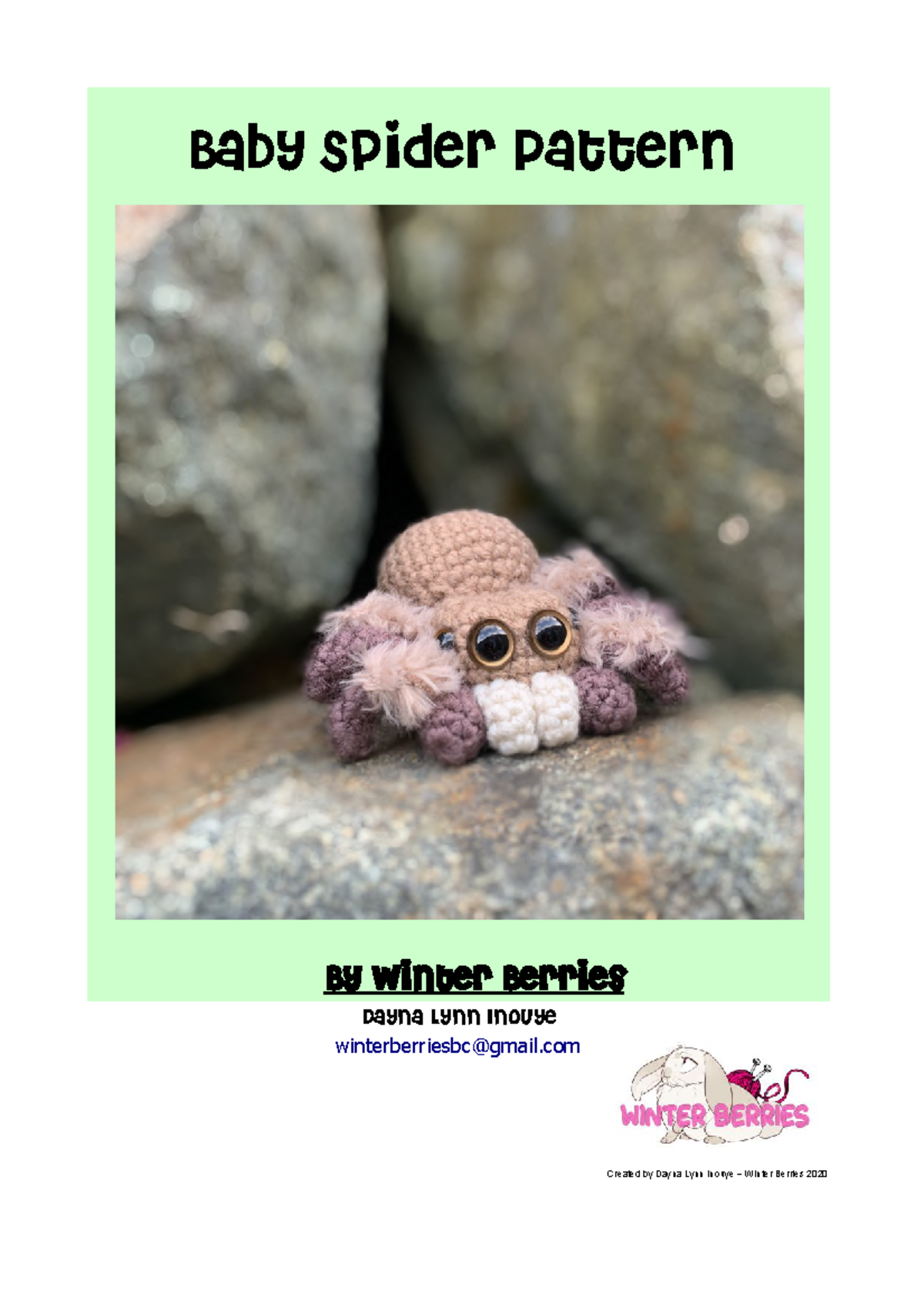 Advanced Beginner Baby Spider Pattern - Winter Berries by Dayna Lynn ...