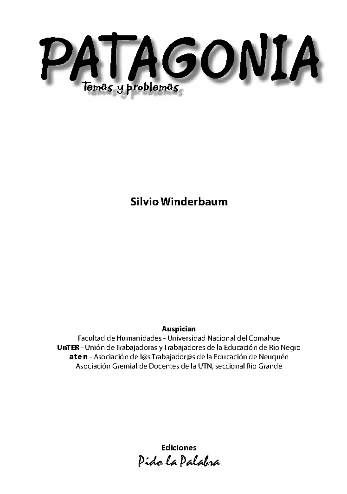 Temas y Problemas de la Patagonia - Silvio Winderbaum - Document Preview