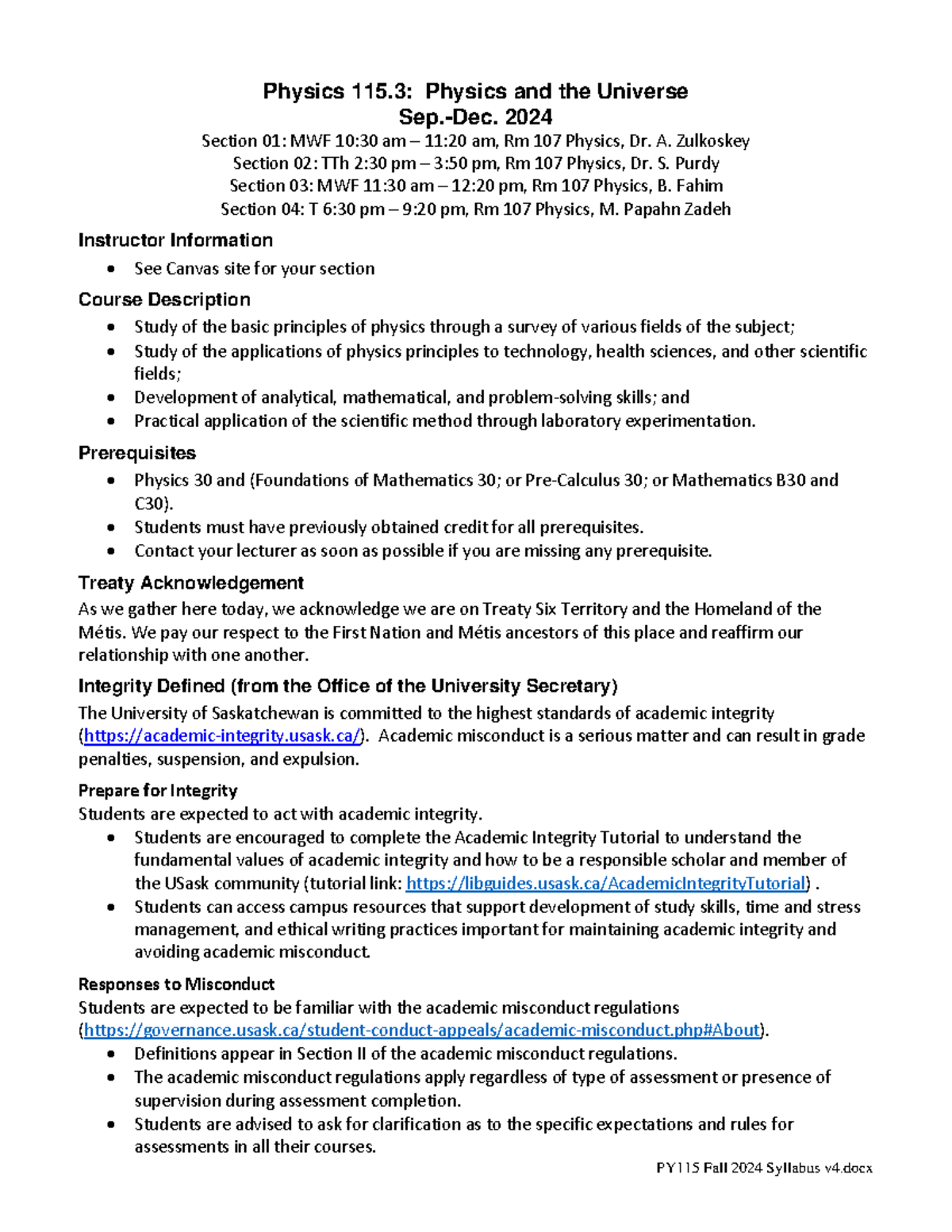 PY115.3: Physics and the Universe Fall 2024 Syllabus - Studocu