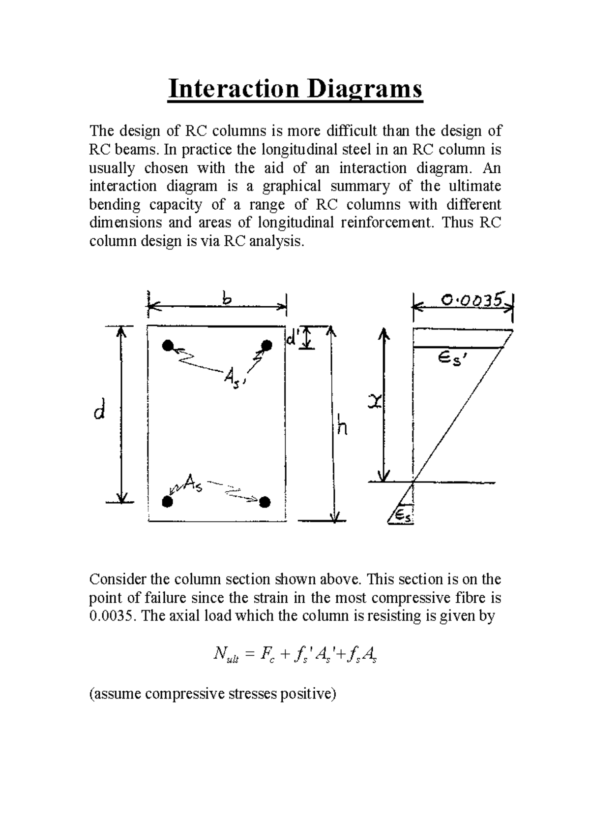 CIVN3001 Interaction Diagrams for RC Column Design - Studocu