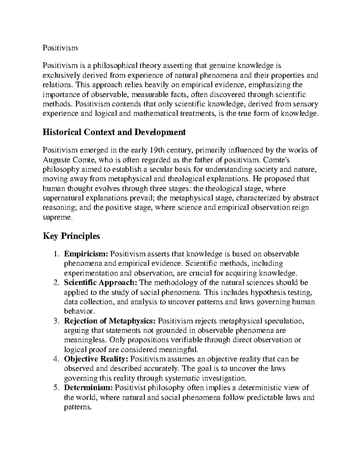 MSO 02 - Understanding Positivism: Concepts & Critiques in Research ...