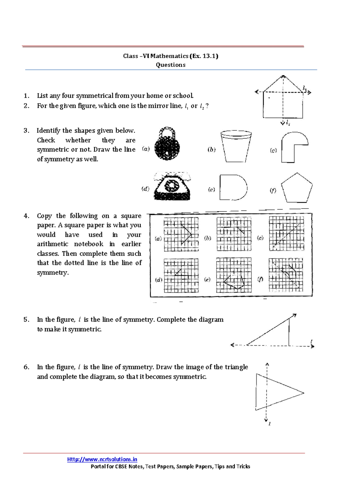 Chapter 13 - Symmetry in Mathematics (Ex. 13.1 & 13.2) - Studocu