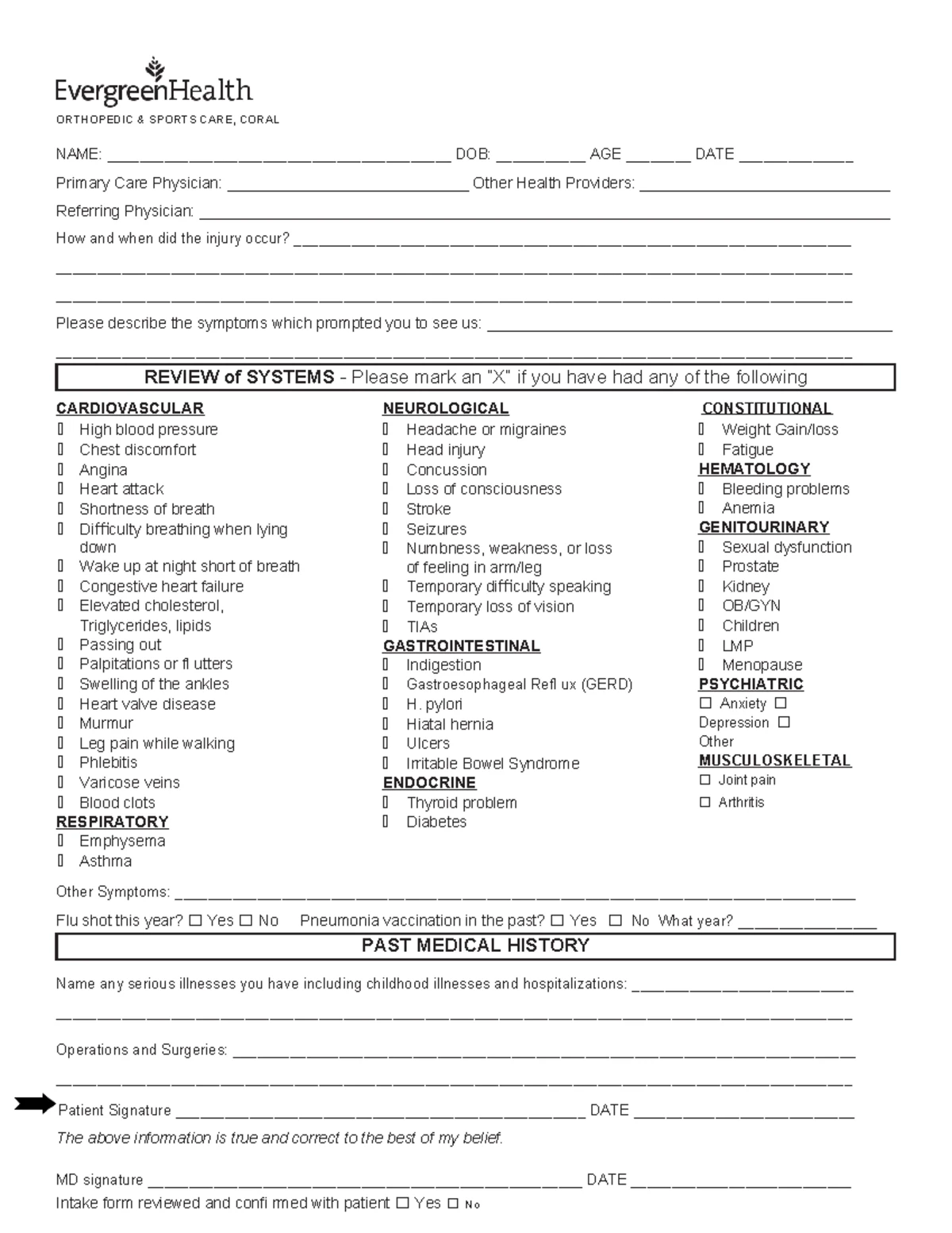 REVIEW OF SYSTEMS TEMPLATE - MEDICAL ASSESSMENT FORM - Studocu
