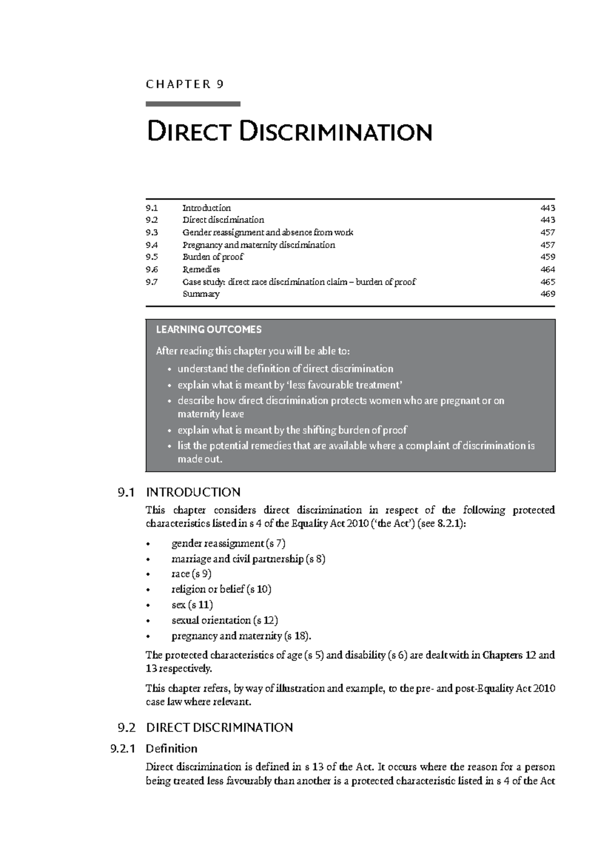 Chapter 9 Direct Discrimination - Direct Discrimination 443 C H A P T E ...