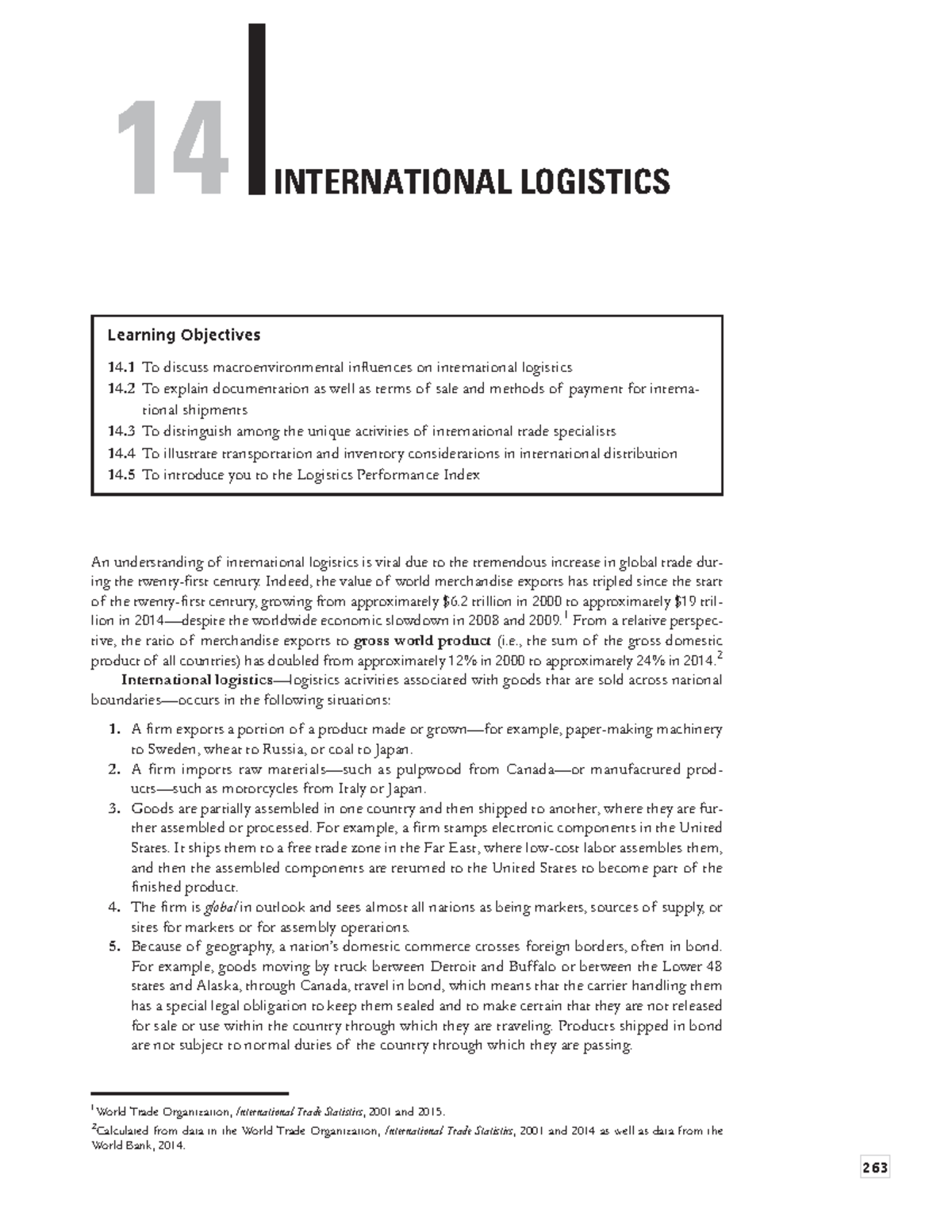 INTERNATIONAL LOGISTICS: Key Concepts and Learning Objectives (Course ...