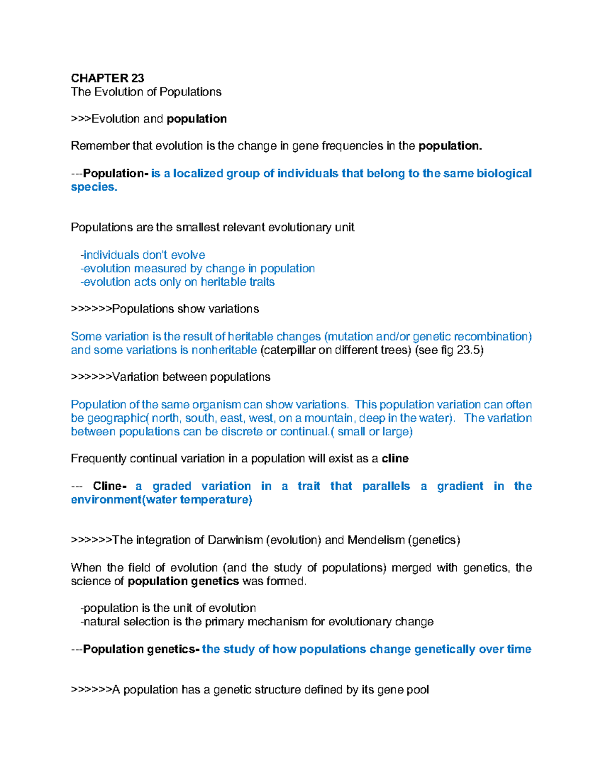 Evolution and Population Genetics: Mechanisms and Hardy-Weinberg ...