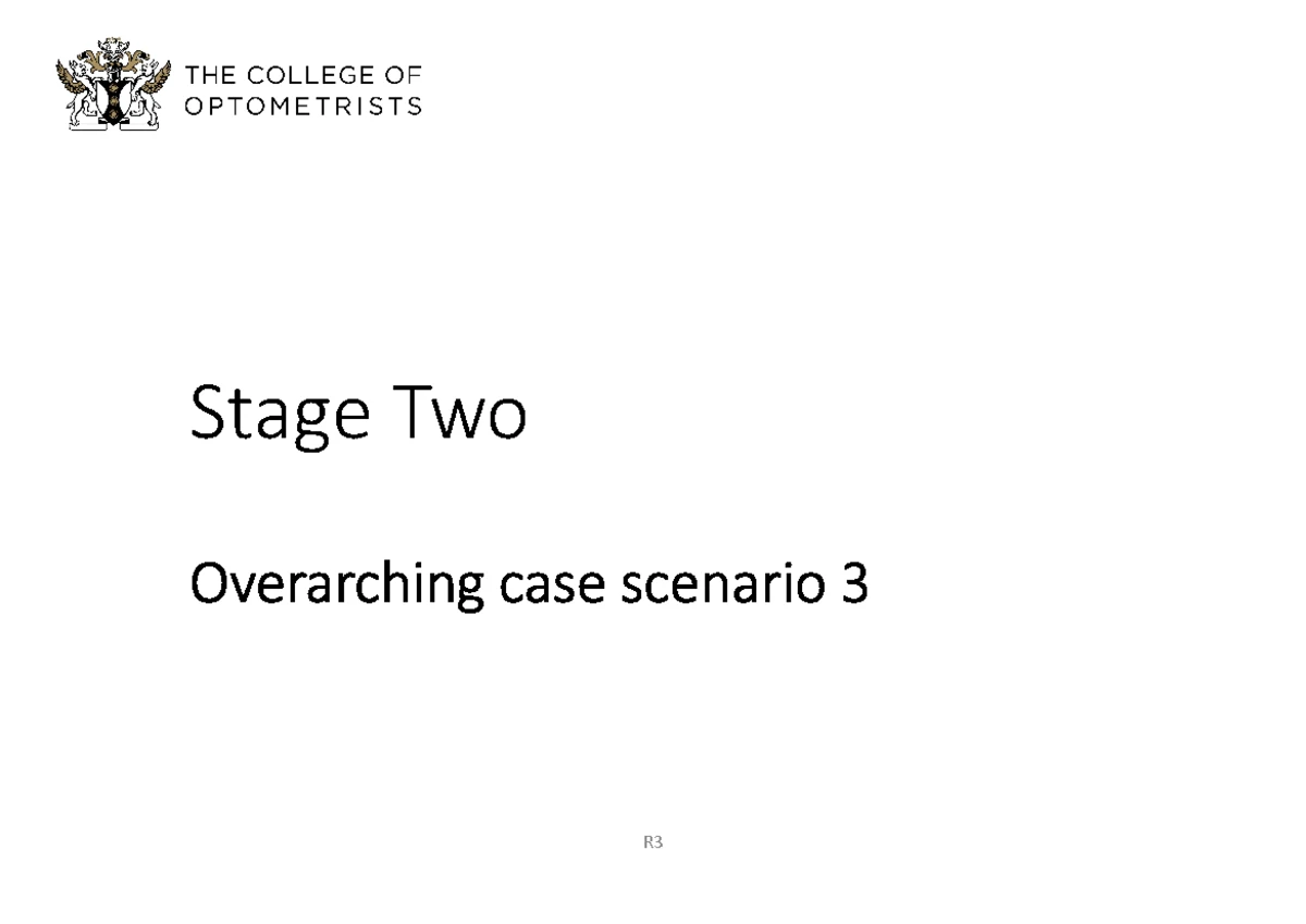 Case Scenario Record 04: Eye Examination of a 69-Year-Old Male - Studocu