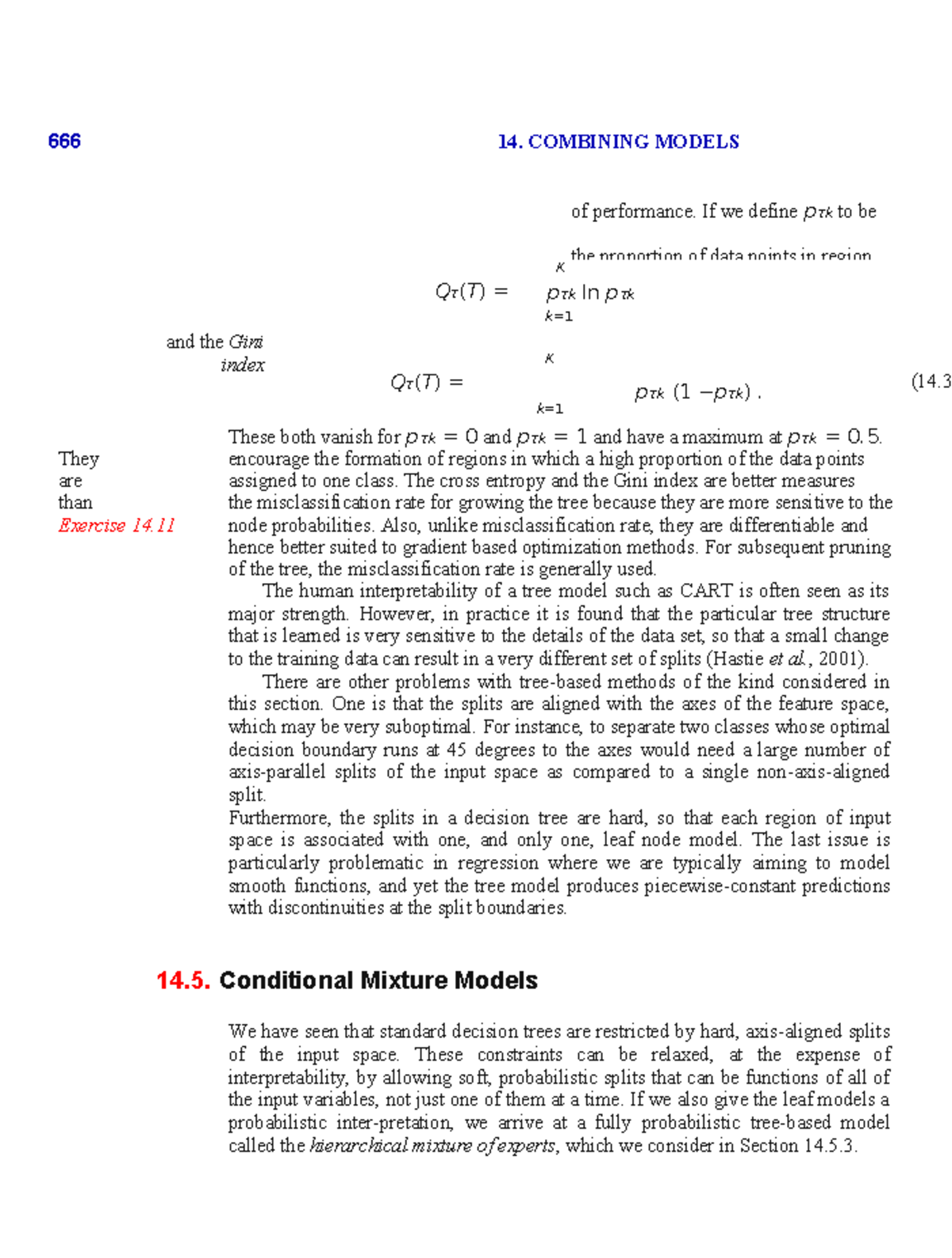 14.5 Conditional Mixture Models in Performance Analysis (Bishop) - Studocu