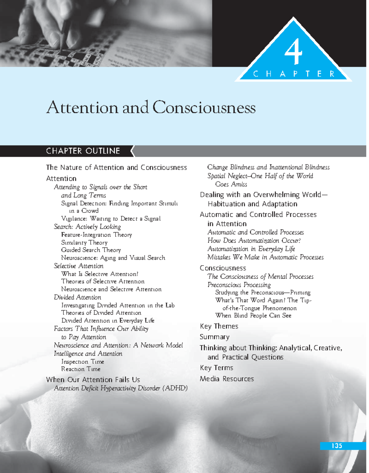 Attention and Consciousness: Chapter 4 of CH4 Cognitive Psychology ...