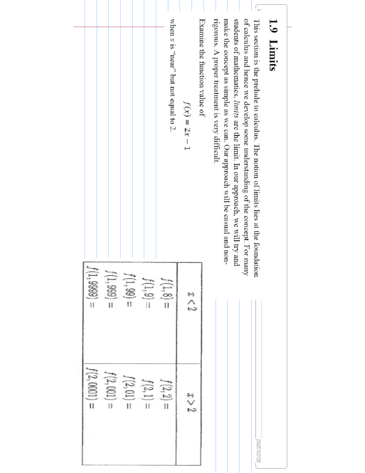 Mam127 Lecture 13: Understanding Limits in Calculus - Studocu