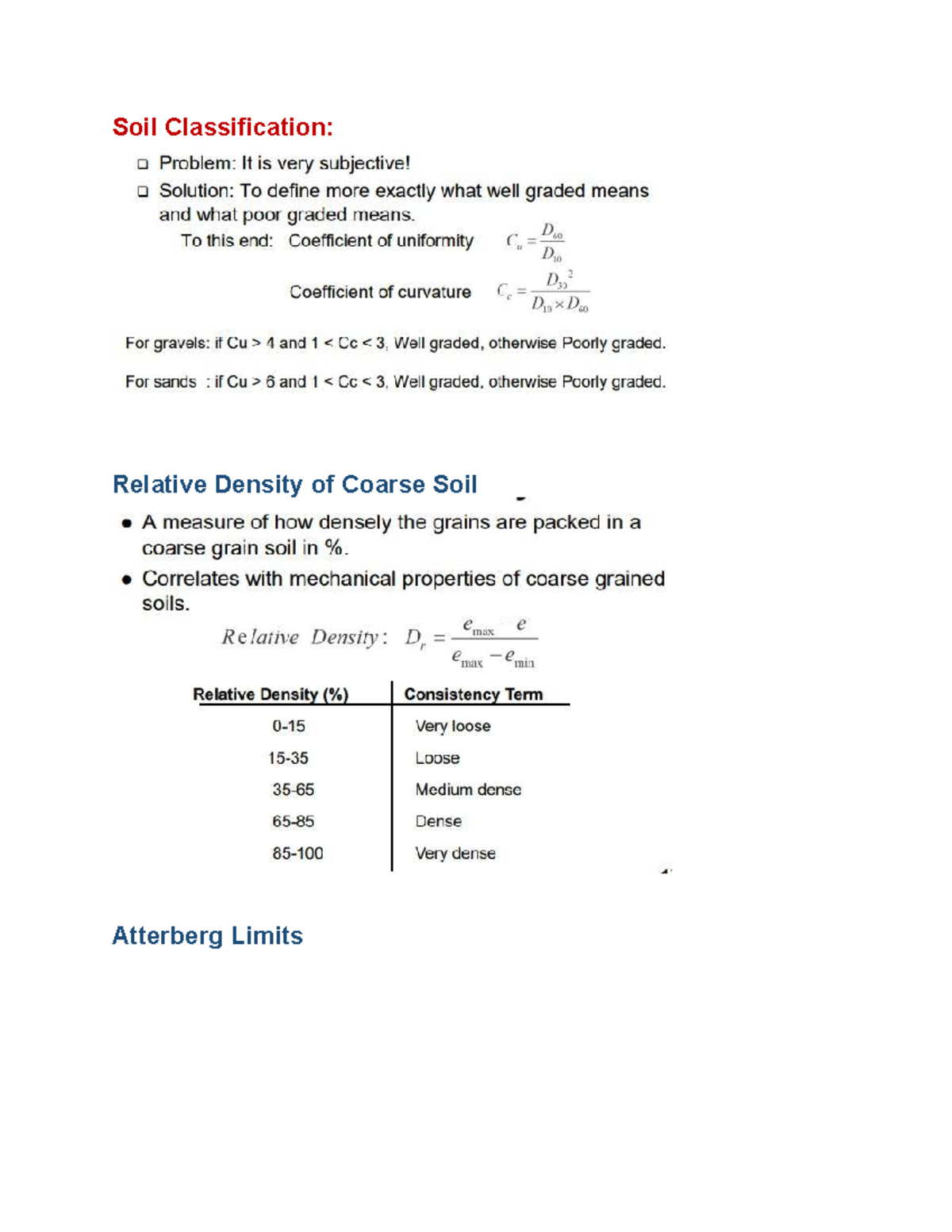 CVEN3202 - Soil Mechanics: Soil Classification & Effective Stress ...