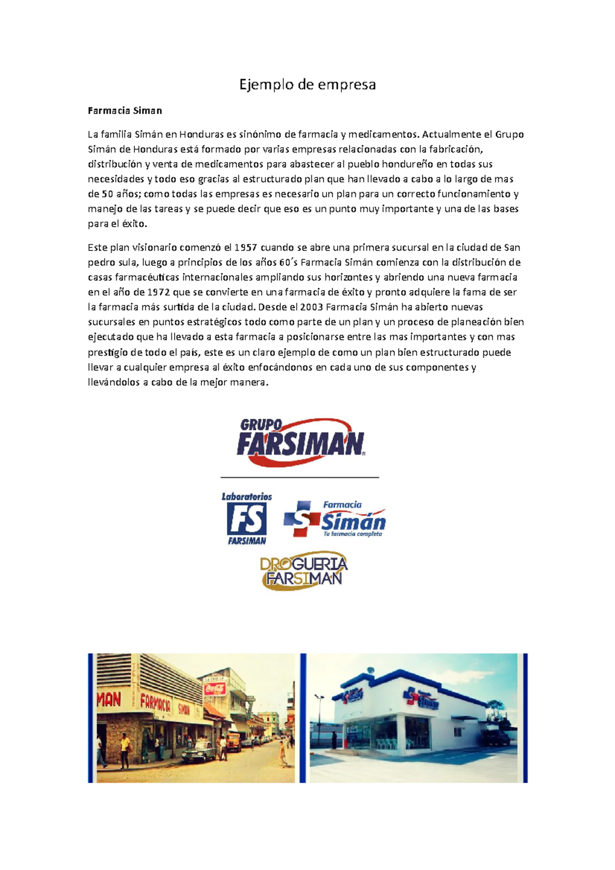 Ejemplo de empresa: Historia y éxito de Farmacia Simán en Honduras ...