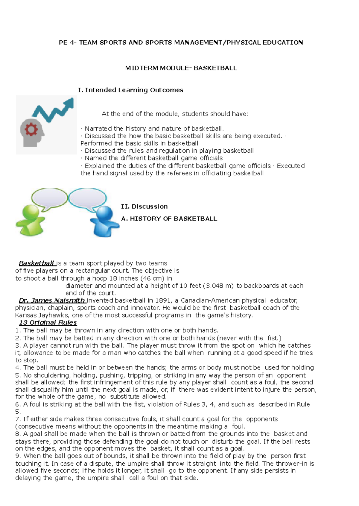 Midterm- Module- Basketball.docx - PE 4- TEAM SPORTS AND SPORTS ...