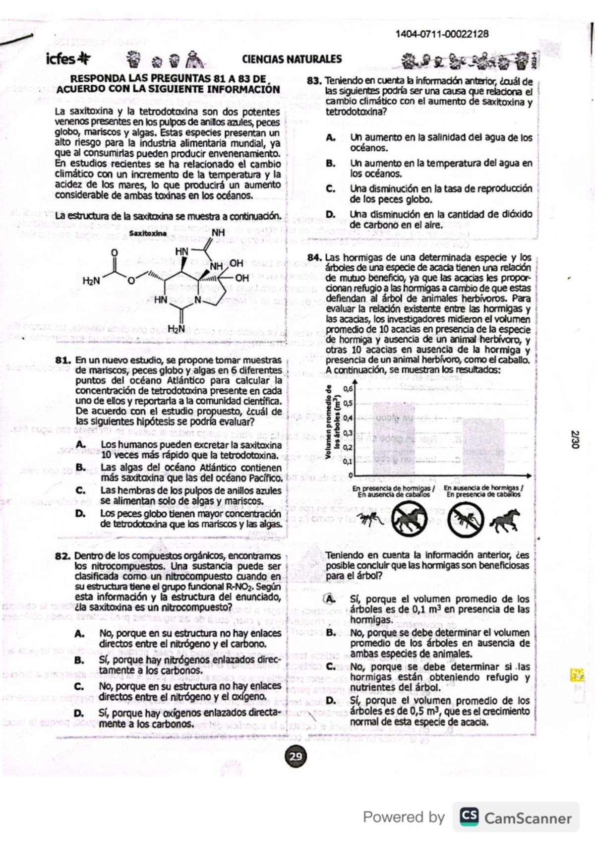 Cuestionario de Ciencias Naturales - Saber 11 ICFES - Studocu