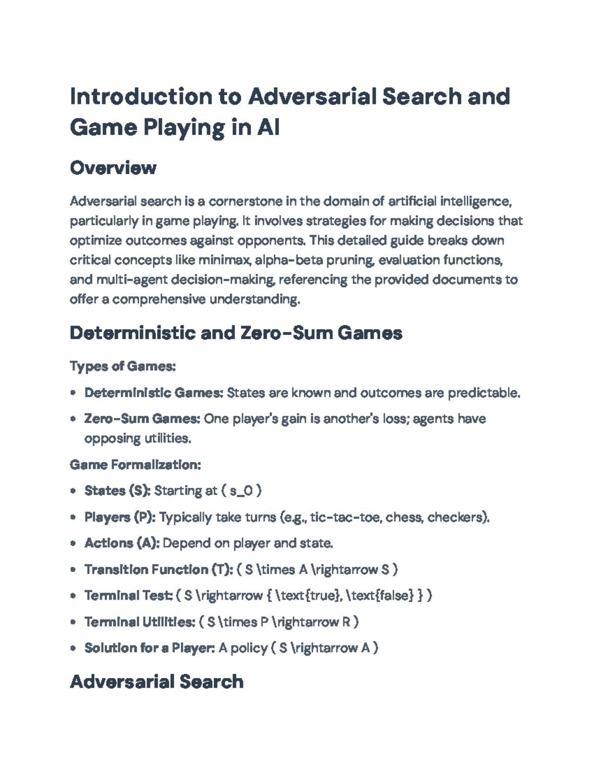 Adversarial Search and Game Playing in AI - Concepts and Algorithms ...