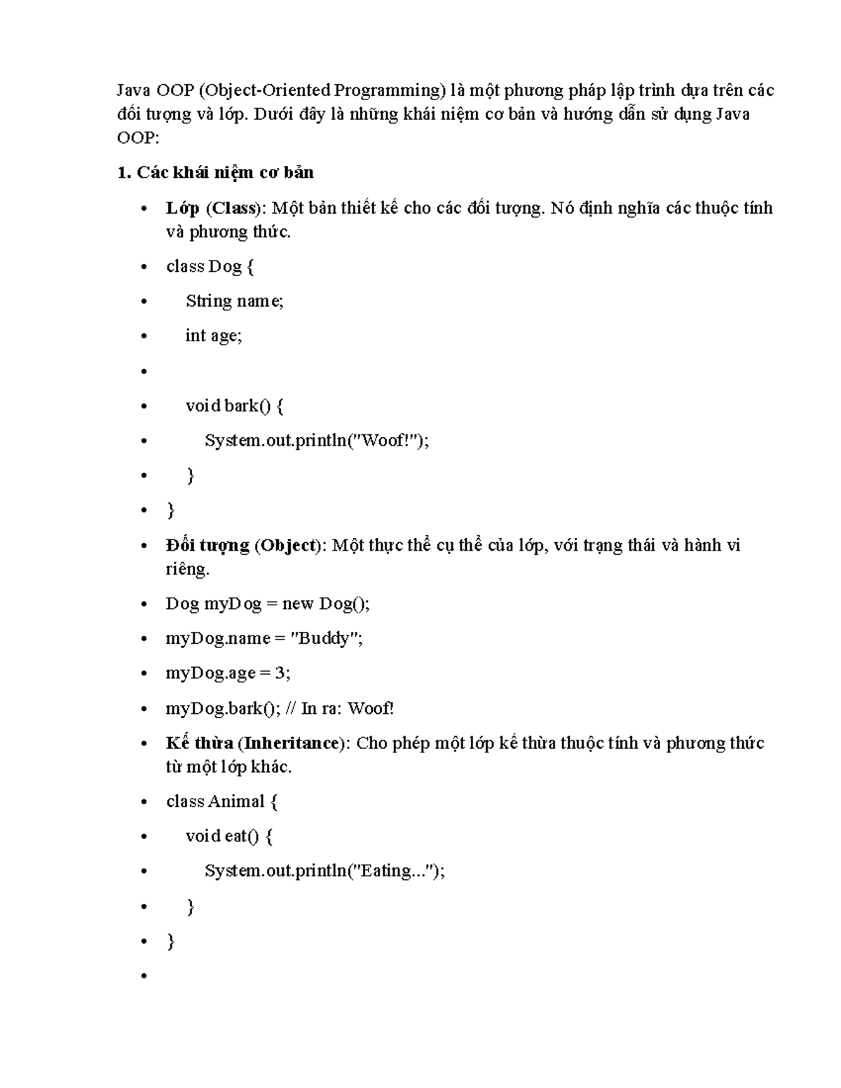 Java OOP - hi hi - Java OOP (Object-Oriented Programming) là một phương ...