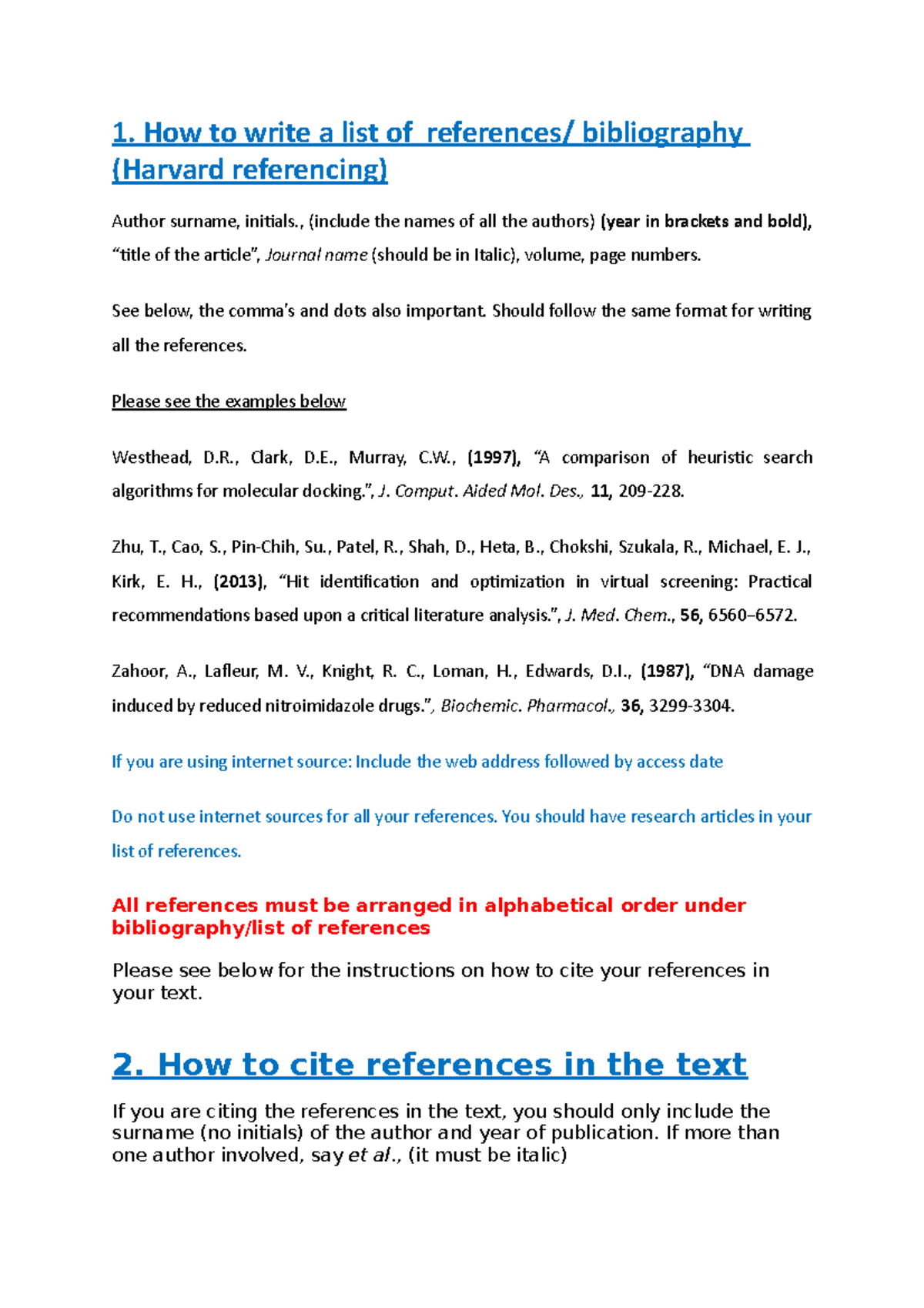 Harvard Referencing Guide - Homework Tips and Examples - Studocu