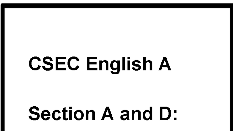 (N) English Section A and D 2002-2014 June papers - SCMH 1013 - CSEC ...
