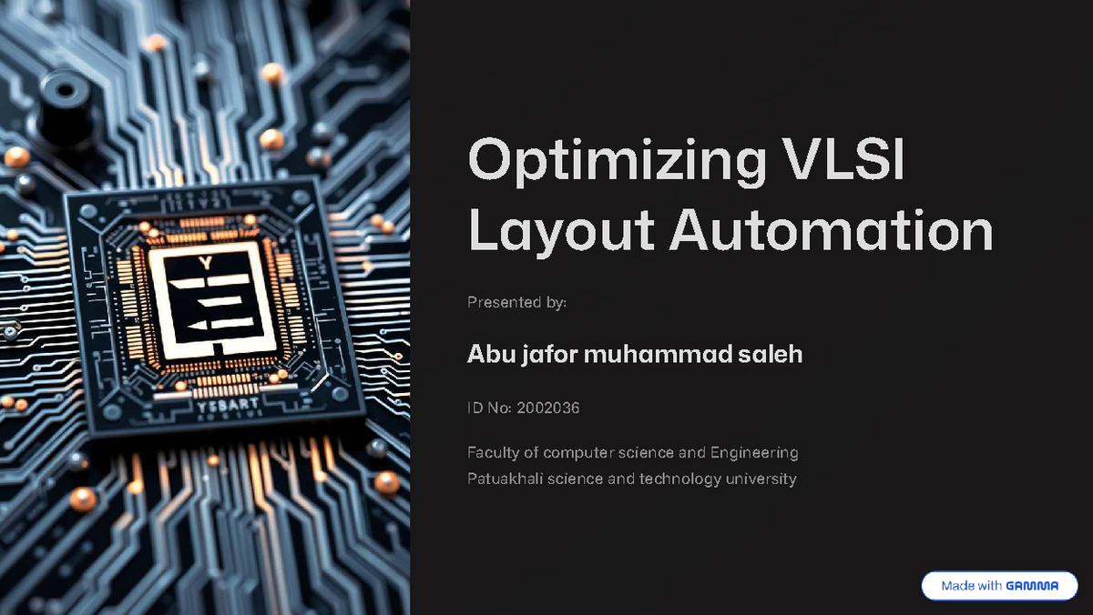 Optimizing VLSI Layout Automation: ML Integration for Efficiency - Studocu