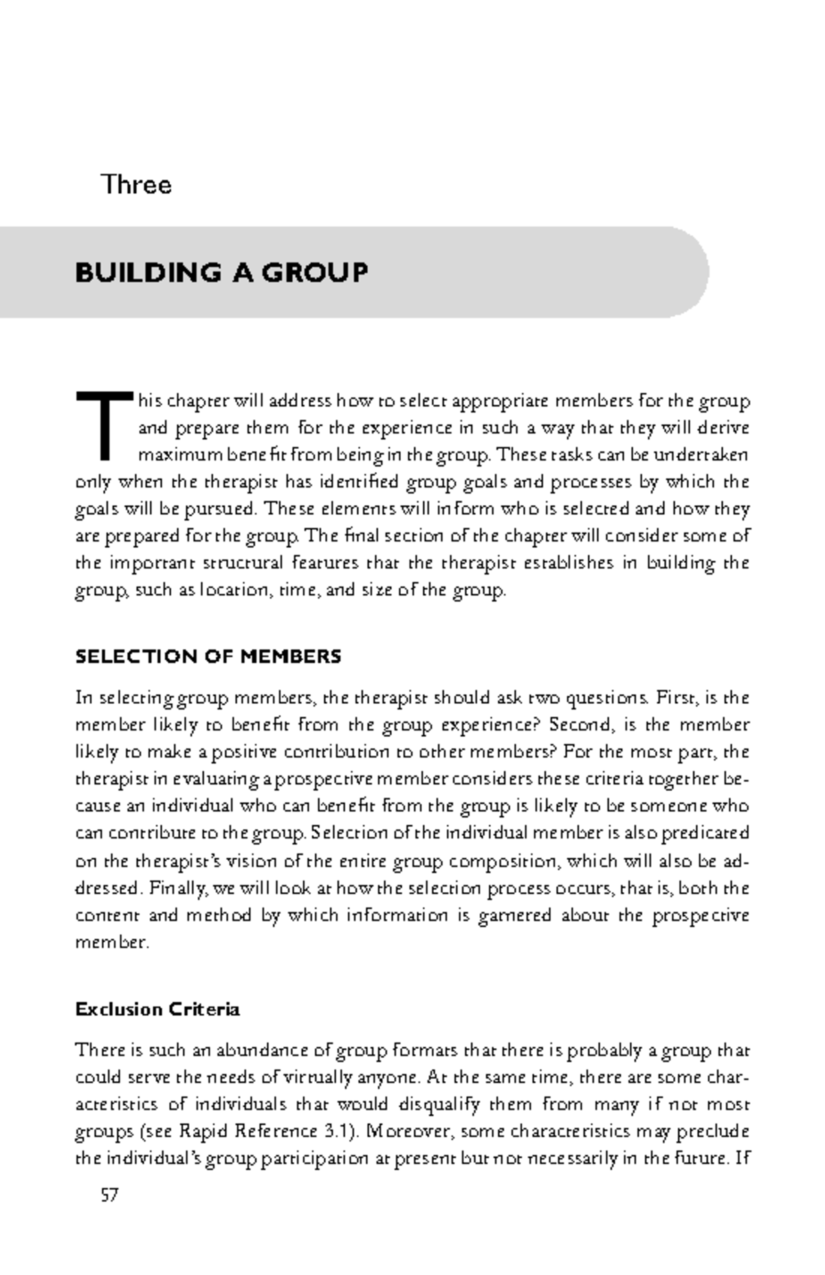 Building a Group: Member Selection and Preparation in Group Therapy ...