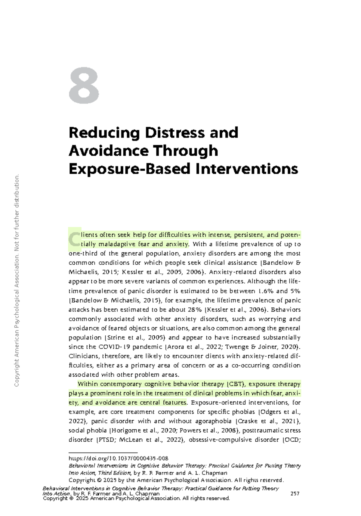 Reducing Distress and Avoidance: Lecture on Exposure Therapy (PSY 101 ...