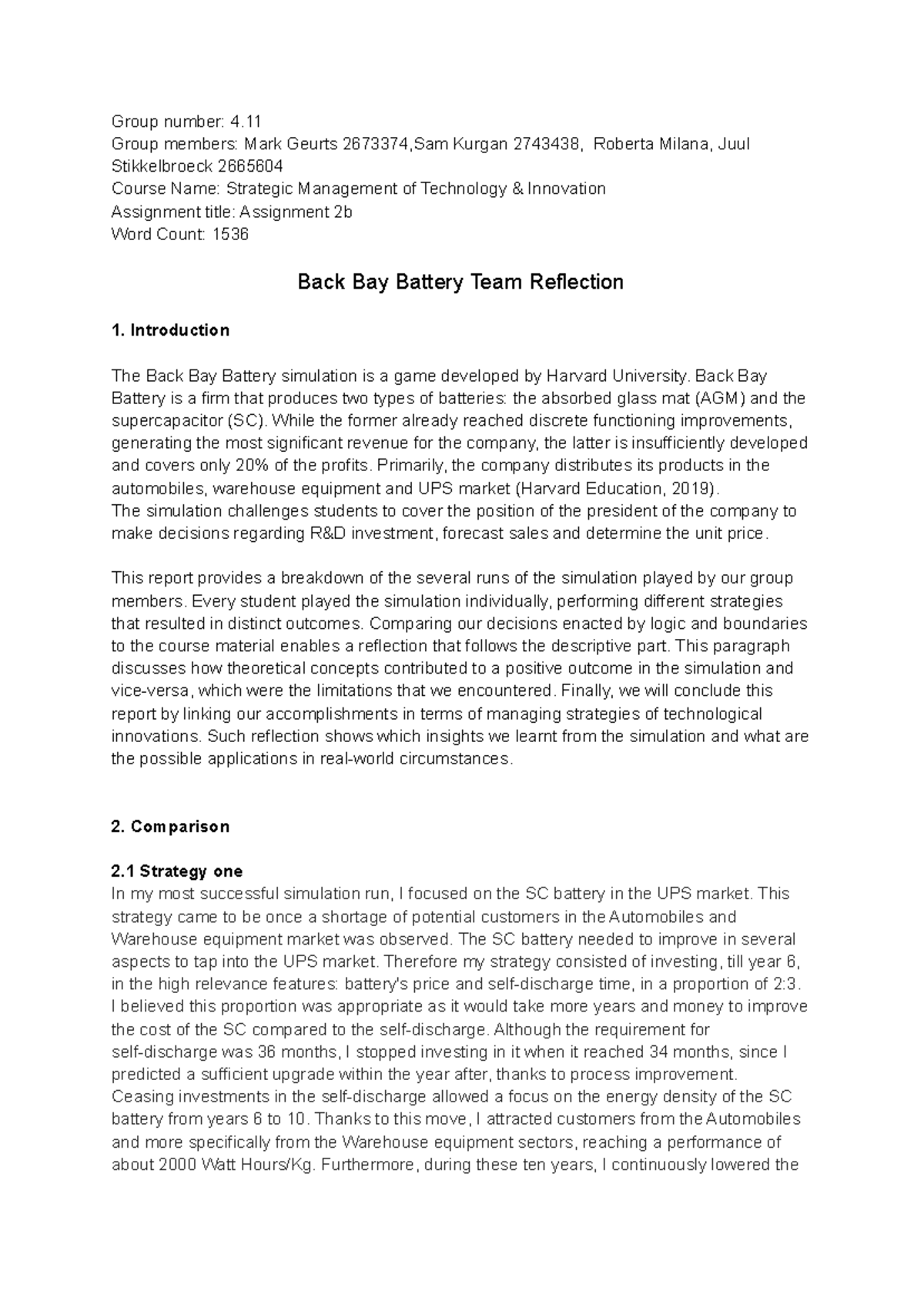 Assignment 2b - Back Bay Battery Simulation Reflection & Strategies ...