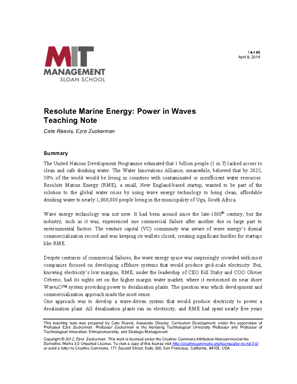 RME Power in Waves - Case Study for Final Exam S1 2022 - Studocu