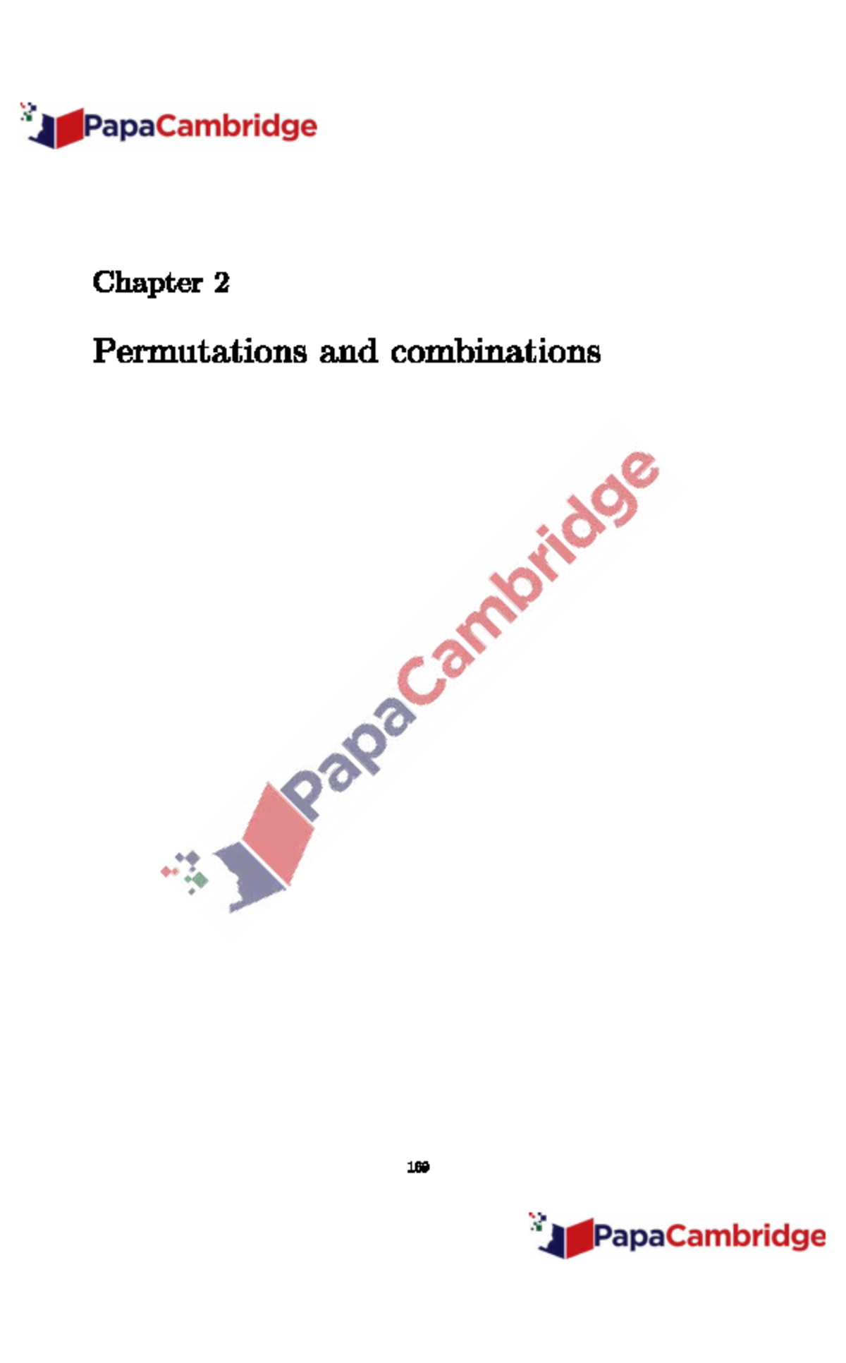 PapaCambridge Chapter 2: Permutations and Combinations Analysis - Studocu