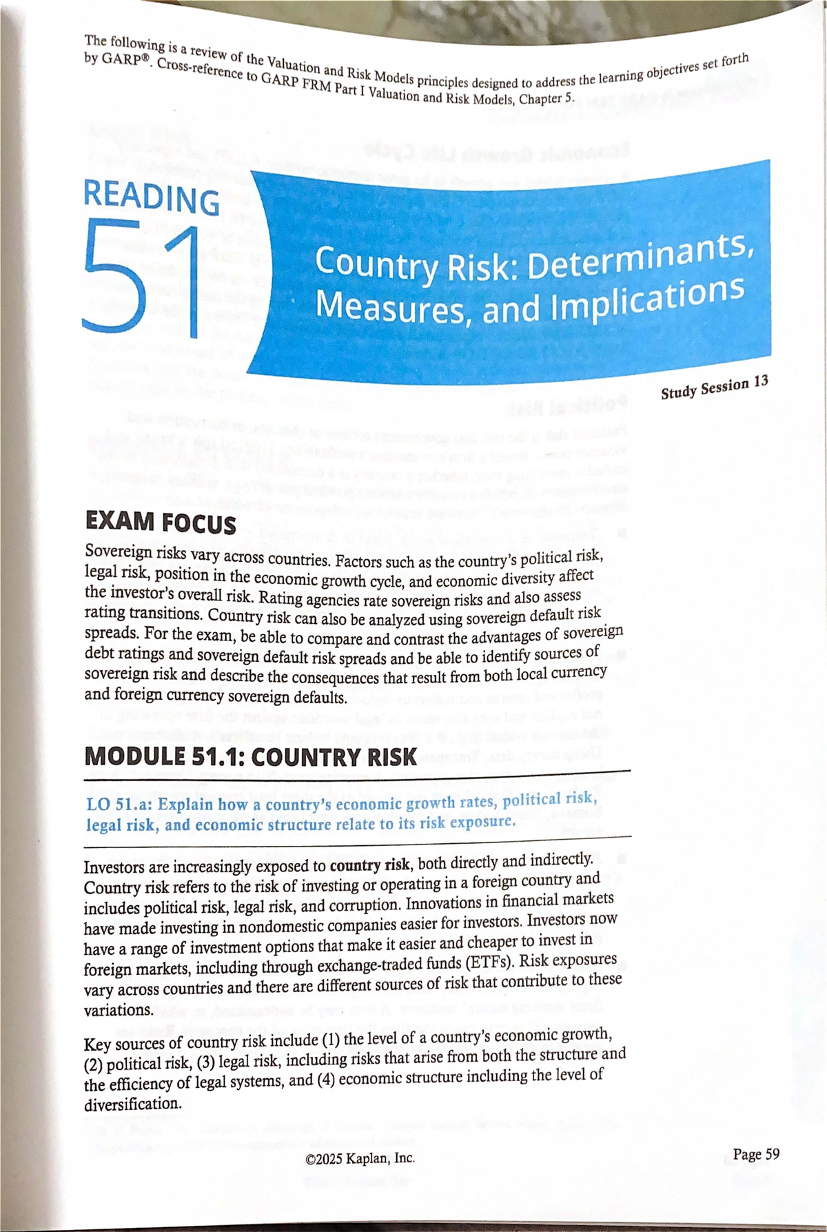 GARP FRM Part I: Chapter 5 - Country Risk Analysis and Sovereign ...