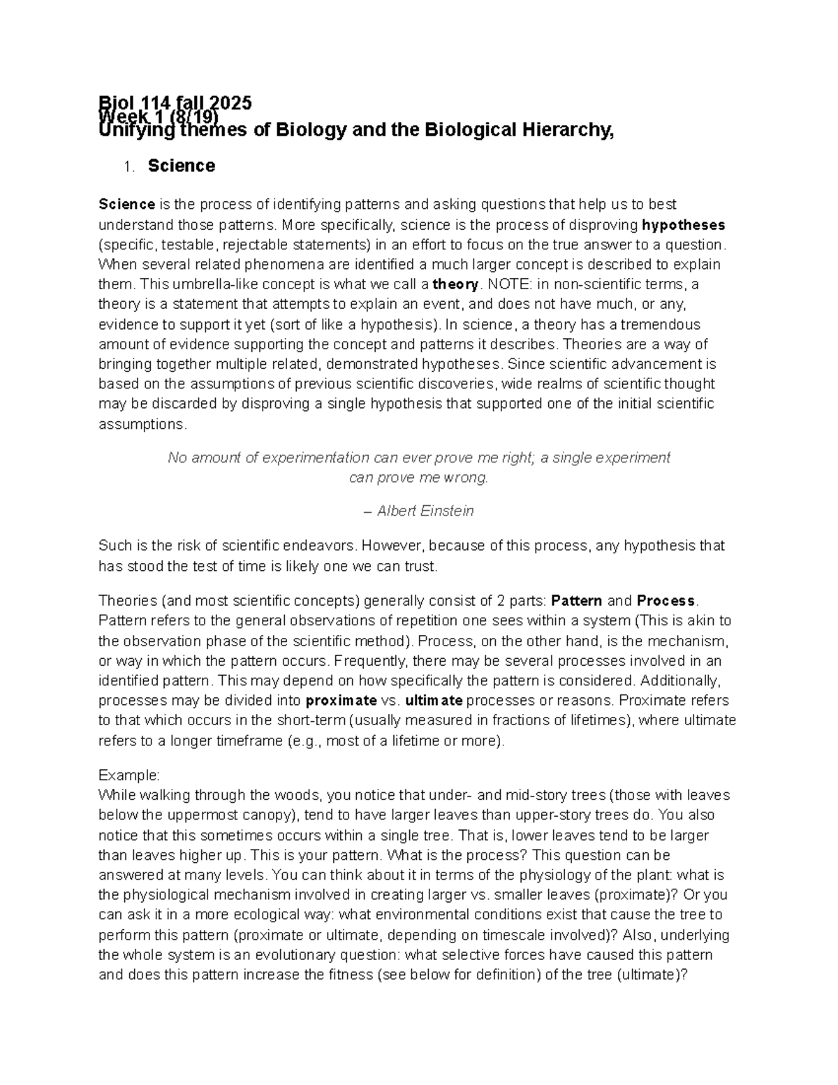 Biol 114 Fall 2025 - Week 1: Unifying Themes in Biology and Evolution ...