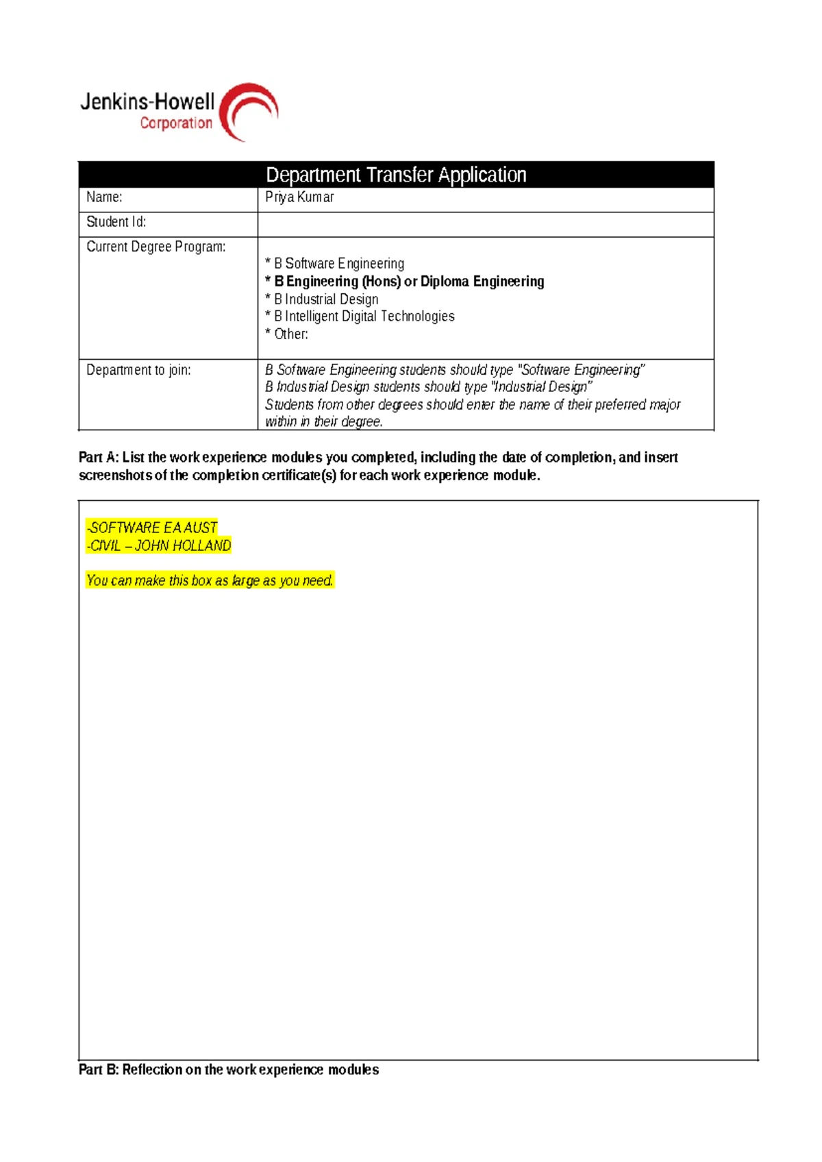 1022ENG Department Transfer Application & Industry Research Experience ...