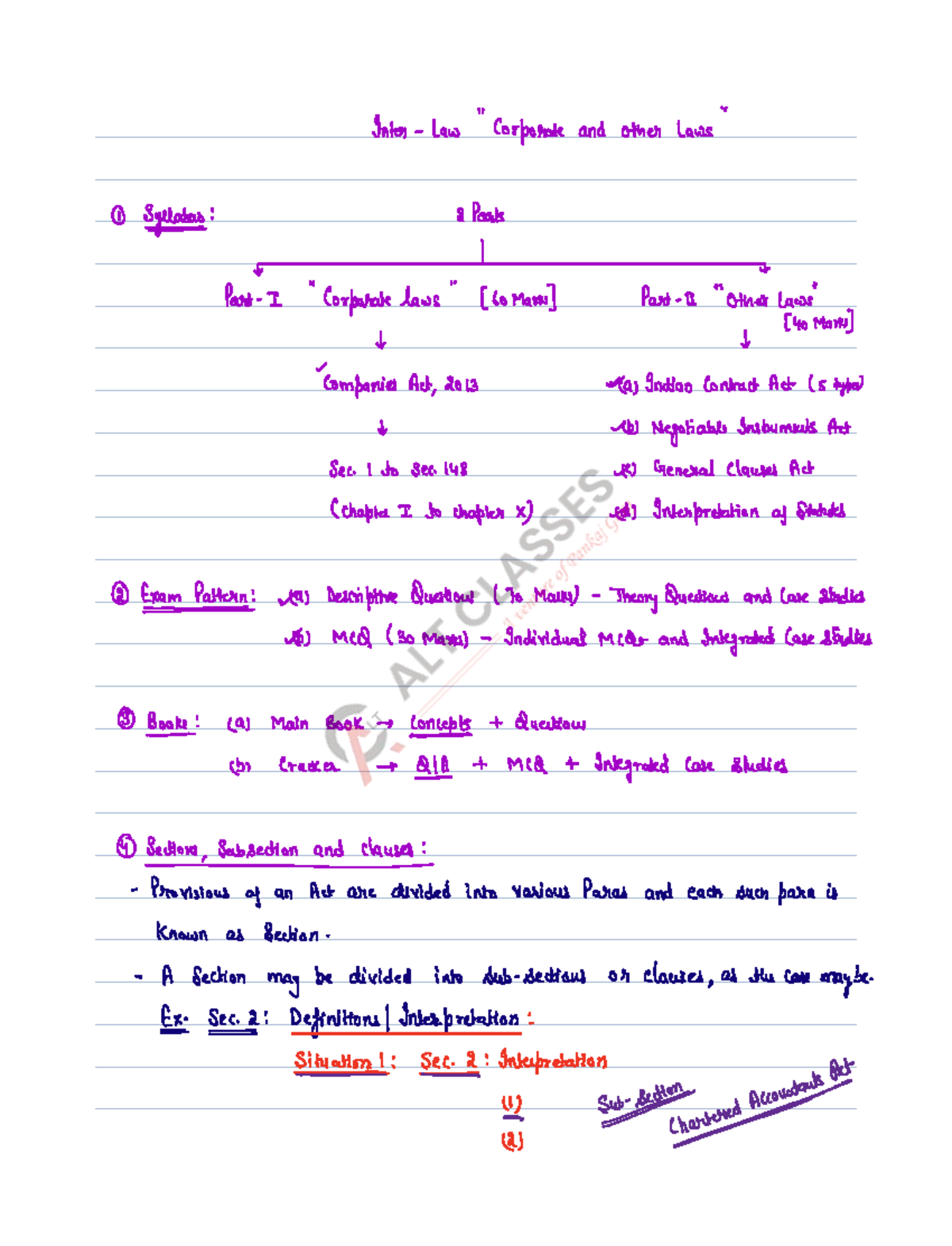 Corporate Law Lecture 1: Preliminary Concepts and Applications - Studocu