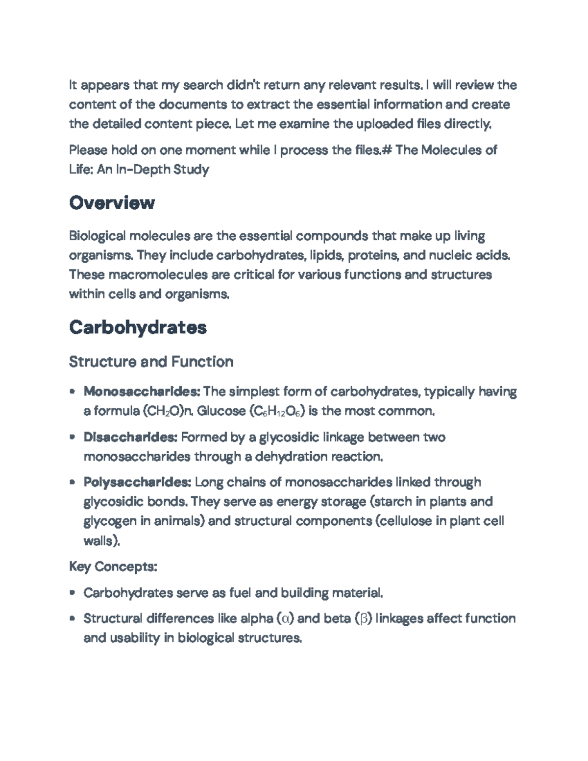 Biological Macromolecules: Structure, Function, and Importance in Life ...