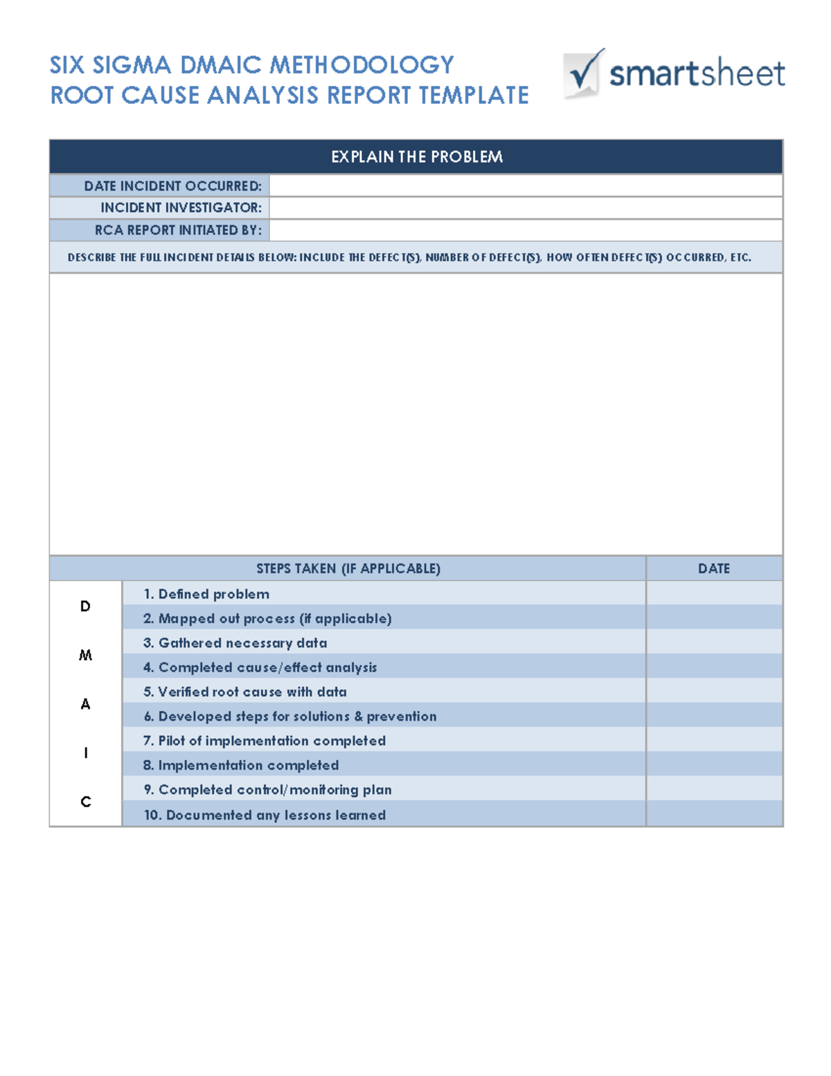 IC-Six-Sigma- Dmaic-Methodology-Root-Cause-Analysis-Template PDF - SIX ...