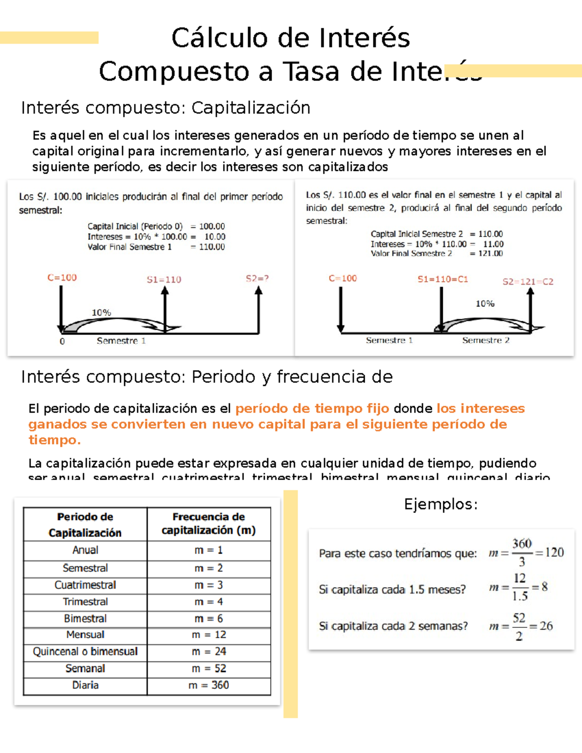 Cálculo de Interés Compuesto: Tasa Nominal vs Efectiva - Studocu
