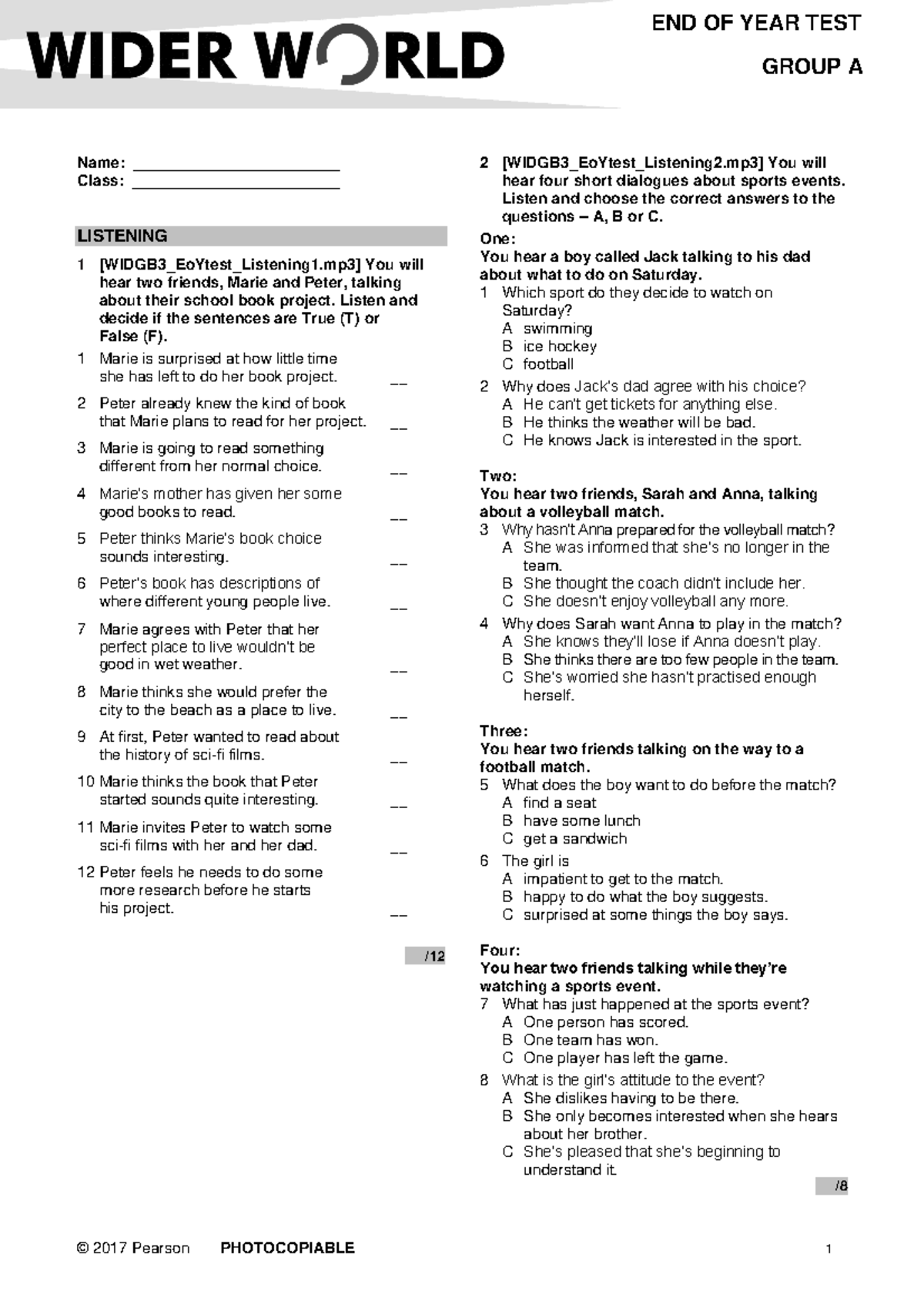 Widgb 3 EoYtest Listening and Use of English - oefentoetsen Engels 1vwo ...