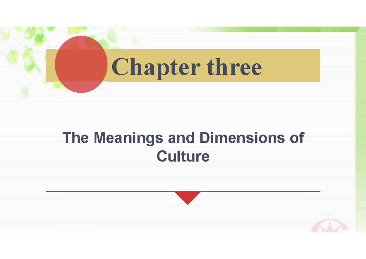 Chapter 3: Exploring Cultural Meanings & Dimensions - Studocu
