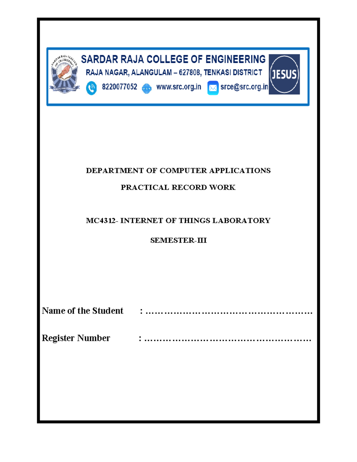1 R - i1r - Master of Computer Applications - DEPARTMENT OF COMPUTER ...