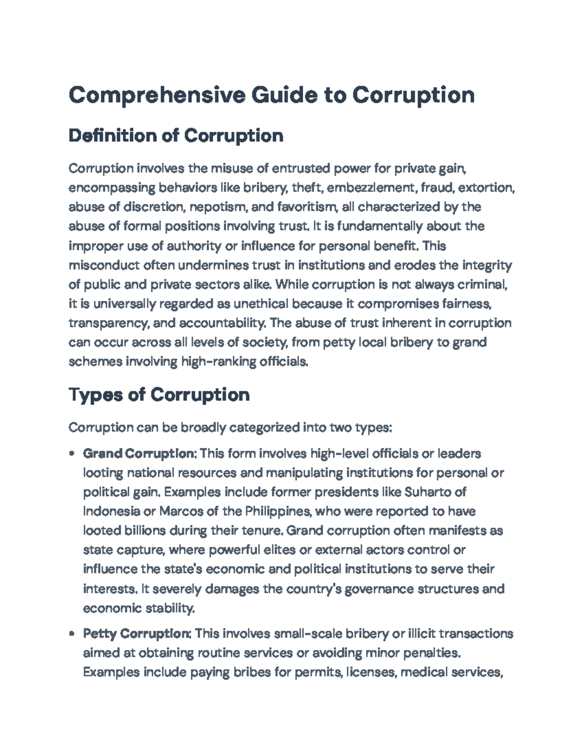 Comprehensive Guide to Understanding Corruption: Causes & Solutions ...