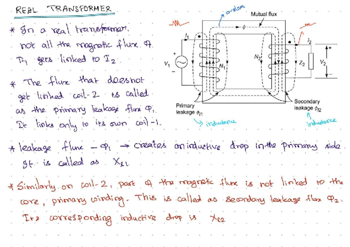 EM1 1769534333 Lecture Notes on Real Transformer Mutual Flux - Studocu