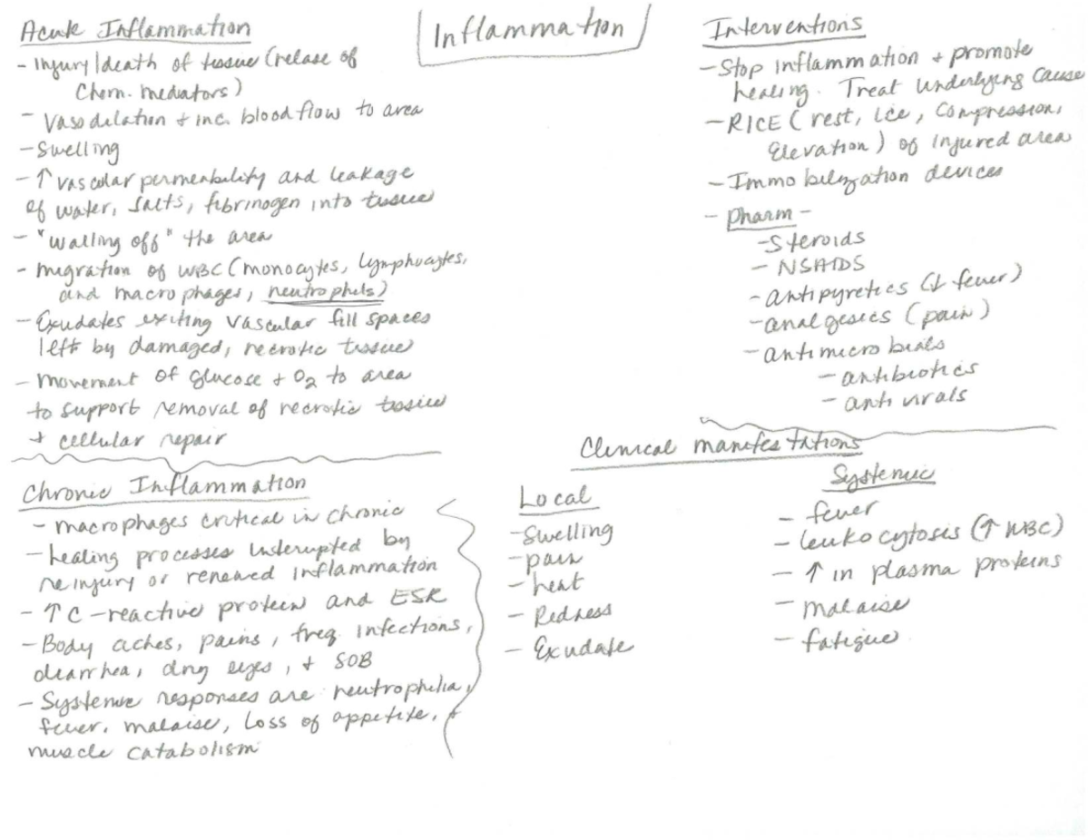 Inflammation Concepts and Interventions: Acute to Chronic Overview ...