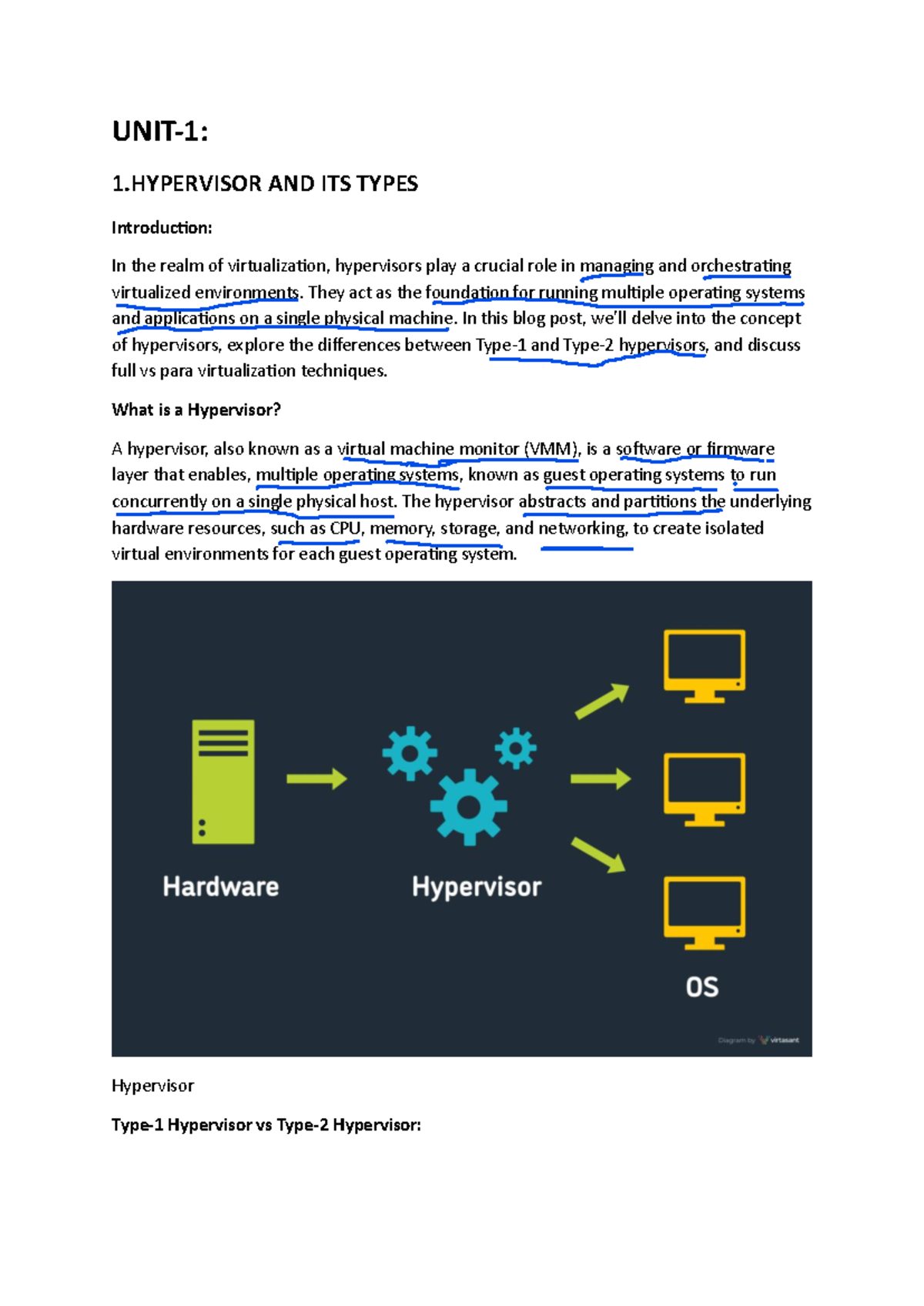 VM 1,2 - Hypervisors and Their Types Explained - Studocu